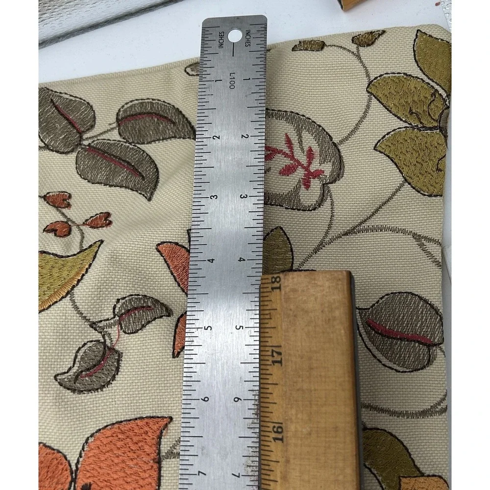 Tossed Pillow Case Floral Fall Colors  22x15‎ Woven Material